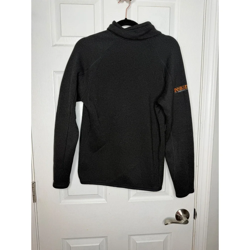 PATAGONIA Men's Better Sweater Quarter zip Pullover Size S Charcoal Company Logo